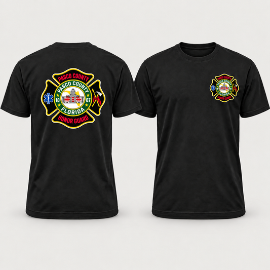 pasco county fire rescue local 4420 honor guard shirt