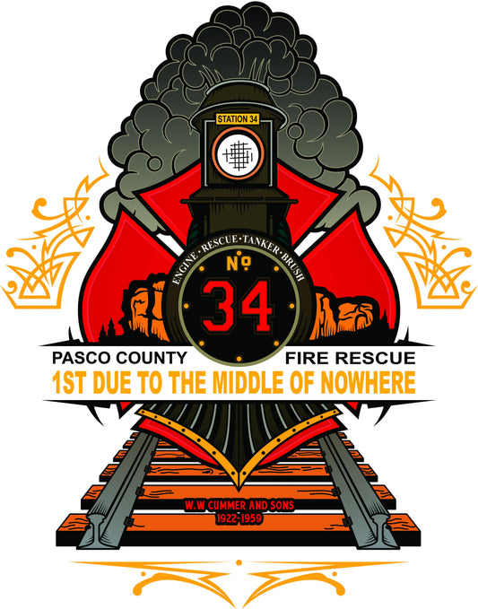 Station 34 Logo Shirt On Duty